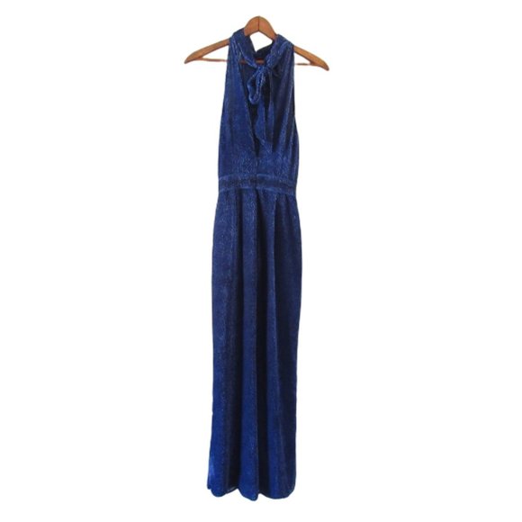 SOLD Anthropologie Elevenses Jumpsuit Velvet Navy Sz 0 - Picture 7 of 8